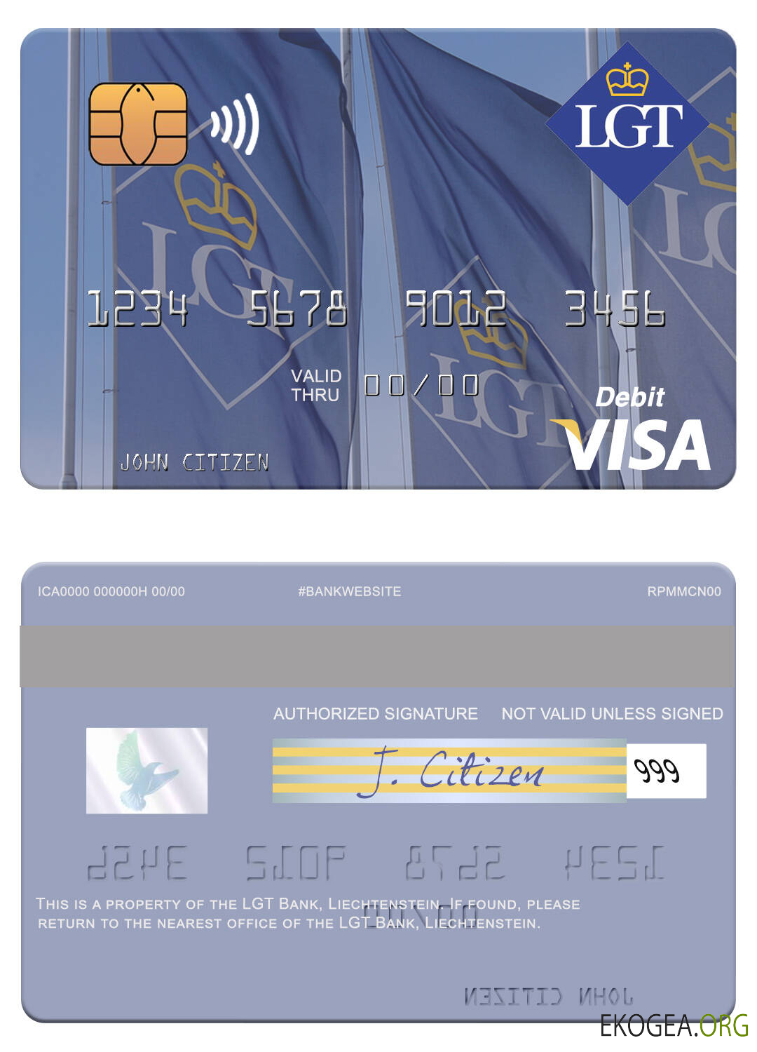 Carte de débit visa Liechtenstein LGT Bank